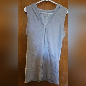 Tommy Jeans sz L Long Sleeveless Zip Up Vest